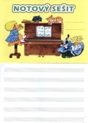 Notový sešit (obrázek: pianino, 32str.) Notový sešit (obrázek: pianino, 32str.)