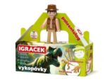Igráček Paleontolog - figurka s vykopávkami dinosaurů Tyranosaura a Stegosaura