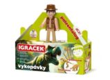 Igráček Paleontolog - figurka s vykopávkami dinosaurů Tyranosaura a Stegosaura - Igráček figurky Igráček Paleontolog - figurka s vykopávkami dinosaurů Tyranosaura a Stegosaura