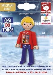 Igráček Fanoušek MS v hokeji 2024 - červený dres Igráček Fanoušek MS v hokeji 2024 - červený dres