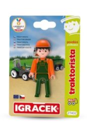 Igráček MultiGO Traktorista - figurka - Figurky a hrací sety Igráček MultiGO Traktorista - figurka