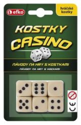 Kostky CASINO - hráčské kostky keramické - Společenské hry Kostky CASINO - hráčské kostky keramické