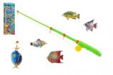 Hra ryby/rybář magnetická plast 5ks+prut plast 39cm 2 barvy na kartě - Společenské hry Hra ryby/rybář magnetická plast 5ks+prut plast 39cm 2 barvy na kartě