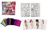 Kreativní sada Módní návrhářka - kouzlení fóliovými obrázky - Kreativní sady a materiály Kreativní sada Módní návrhářka - kouzlení fóliovými obrázky