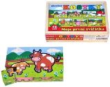 Moje první zvířátka - Kostky kubus dřev Moje první zvířátka - Kostky kubus dřev