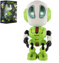 Robot ECHO opakující věty kovový zelený, světlo, zvuk Robot ECHO opakující věty kovový zelený, světlo, zvuk