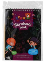 Škrabací blok barevný 10 listů - fialová - Stírací obrázky pro děti Škrabací blok barevný 10 listů - fialová