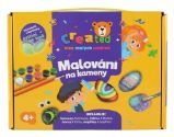 Malování na kameny/oblázky svítící ve tmě s barvami se štětci Malování na kameny/oblázky svítící ve tmě s barvami se štětci