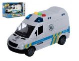 Auto Policie dodávka 15cm plastová na setrvačník na baterie se zvukem se světlem - Hračky Auto Policie dodávka 15cm plastová na setrvačník na baterie se zvukem se světlem