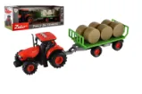 Traktor Zetor s vlekem a balíky na setrvačník, se světlem, se zvukem Traktor Zetor s vlekem a balíky na setrvačník, se světlem, se zvukem