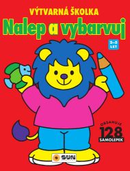 Výtvarná školka červená - nalep a vybarvuj - Kreativní knihy pro děti Výtvarná školka červená - nalep a vybarvuj