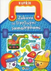 Modrý kufřík - Zábava se třpytivými samolepkami - Holografické samolepky Modrý kufřík - Zábava se třpytivými samolepkami