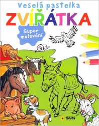 Veselá pastelka Zvířátka - Omalovánky zvířata Veselá pastelka Zvířátka