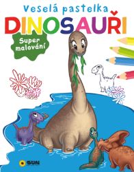 Veselá pastelka Dinosauři - Supermalování - Omalovánky dinosaurů Veselá pastelka Dinosauři - Supermalování