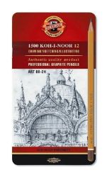 Koh-i-noor tužka grafitová umělecká 8B–2H souprava 12 ks v plechové krabičce - Tužky a mikrotužky Koh-i-noor tužka grafitová umělecká 8B–2H souprava 12 ks v plechové krabičce