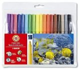 Koh-i-noor školní popisovače/fixy 18 ks - Štětce, pastelky, fixy Koh-i-noor školní popisovače/fixy 18 ks