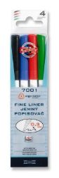 Koh-i-noor popisovač jemný fine liner 7001 0,3mm/ 4ks - Zvýrazňovače a popisovače do školy Koh-i-noor popisovač jemný fine liner 7001 0,3mm/ 4ks