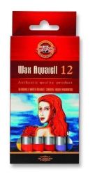 Koh-i-noor pastelky WAX AQUARELL souprava 12 ks Koh-i-noor pastelky WAX AQUARELL souprava 12 ks