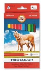 Koh-i-noor pastelky TRIOCOLOR trojhranné souprava 24 ks v papírové krabičce - Pastelky Koh-i-noor pastelky TRIOCOLOR trojhranné souprava 24 ks v papírové krabičce
