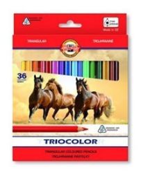 Koh-i-noor pastelky TRIOCOLOR trohranné 36 ks - Štětce, pastelky, fixy Koh-i-noor pastelky TRIOCOLOR trohranné 36 ks