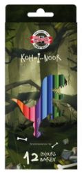 Koh-i-noor pastelky Dino, školní 12 ks Koh-i-noor pastelky Dino, školní 12 ks