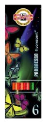 Koh-i-noor pastelky PROGRESSO fluorescenční dlouhé 6ks - Výtvarné potřeby do školy Koh-i-noor pastelky PROGRESSO fluorescenční dlouhé 6ks