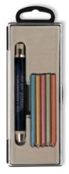 Koh-i-noor černá tužka Versatil 5,6 mm Soft + 6 metalických barevných tuh v pouzdře - Tužky a mikrotužky Koh-i-noor černá tužka Versatil 5,6 mm Soft + 6 metalických barevných tuh v pouzdře