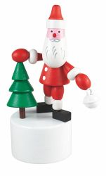 Mačkací figurka Santa s bílou rolničkou Mačkací figurka Santa s bílou rolničkou