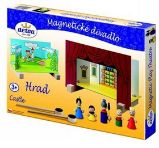 Magnetické divadlo Hrad s dřevěnými figurkami v krabici - Magnetické stavebnice Magnetické divadlo Hrad s dřevěnými figurkami v krabici