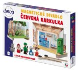 Magnetické divadlo Červená Karkulka s dřevěnými figurkami v krabici - Magnetické stavebnice Magnetické divadlo Červená Karkulka s dřevěnými figurkami v krabici