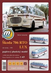 Autobus Škoda 706 RTO LUX - Papírový plastický model Autobus Škoda 706 RTO LUX - Papírový plastický model