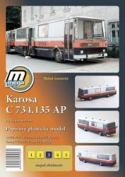 Karosa C734.135 AP - Michal Antonický - Vystřihovánky pro děti Karosa C734.135 AP