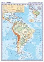 Jižní Amerika - příruční obecně zeměpisná mapa A3/1: 35 mil.