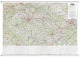 Česko - automapa nástěnná 1:360 000 s plastovými lištami (1360x970mm) - Stírací a nástěnné mapy Česko - nástěnná automapa 1:360 000 s plastovými lištami (1360x970mm)
