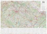Česko - automapa nástěnná 1:360 000 s plastovými lištami (1360x970mm)