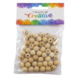 Korálky dřevo 12mm natural 50ks - Kreativní hry Korálky dřevo 12mm natural 50ks