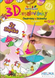 3D omalovánky Slepička 3D omalovánky Slepička