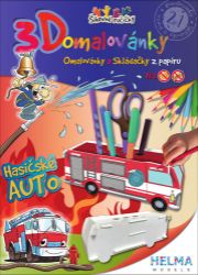 3D omalovánky Hasičské auto 3D omalovánky Hasičské auto