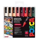 Posca sada popisovačů PC-5M - Autumn 1,8 - 2,5 mm (mix zemitých tónů 8 ks) - Zvýrazňovače a popisovače do školy Sada popisovačů PC-5M, AUTUMN, 1,8 - 2,5 mm, mix zemitých tónů (8 ks)