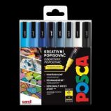 Posca sada popisovačů 0,9 - 1,3 - Winter (8 ks) - Fixy Sada popisovačů PC-3M, WINTER, 0,9 - 1,3 mm, mix chladných tónů (8 ks)