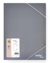 Spoko ReLeaf box na spisy s fixační gumičkou A4 SoftTouch - šedá - Archivace, boxy a pořadače Spoko ReLeaf box na spisy s fixační gumičkou A4 SoftTouch - šedá
