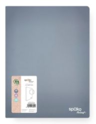 Spoko ReLeaf kroužkový pořadač, 4RO, 35mm, A4 SoftTouch - šedý Spoko ReLeaf kroužkový pořadač, 4RO, 35mm, A4 SoftTouch - šedý