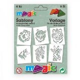 MAGIC papírové šablony na malování HLAVY ZVÍŘAT - Papíry a čtvrtky MAGIC papírové šablony na malování HLAVY ZVÍŘAT