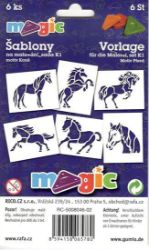 MAGIC papírové šablony na malování KONĚ - Papíry a čtvrtky MAGIC papírové šablony na malování KONĚ