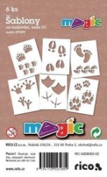 MAGIC papír šablony na malování STOPY - Papíry a čtvrtky MAGIC papír šablony na malování STOPY