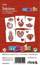 MAGIC papír šablony na malování GEOMETRI - Papíry a čtvrtky MAGIC papír šablony na malování GEOMETRI