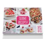 Sladké recepty 2026 - stolní kalendář - Stolní kalendáře Sladké recepty 2026 - stolní kalendář