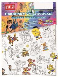 Vybarvovací ubrousky Zoo 12 kusů Vybarvovací ubrousky Zoo 12 kusů
