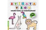 Zvířata v ZOO omalovánky se samolepkami Zvířata v ZOO omalovánky se samolepkami