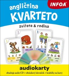 Angličtina KVARTETO - Audiokarty + CD (zvířata a rodina) - Odborná angličtina Angličtina KVARTETO - Audiokarty + CD (zvířata a rodina)